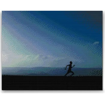 Diamantové malování Diamantové malování - Běhání Velikost: 30x40cm, Rámování: Pouze srolované plátno, Diamanty: Čtvercové