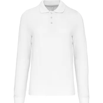 Pánská košile KARIBAN Pánská pique polokošile s dlouhým rukávem K243 Barva: Bílá, Velikost: 3XL