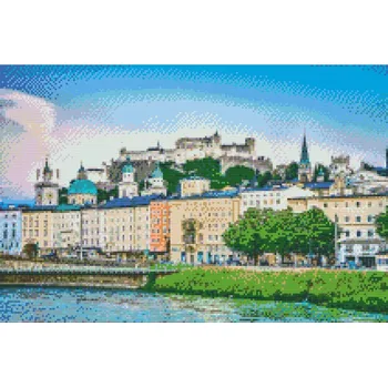Diamantové malování Diamantové malování - Salzburg, Rakousko Velikost: 40x60cm, Rámování: Pouze srolované plátno, Diamanty: Kulaté