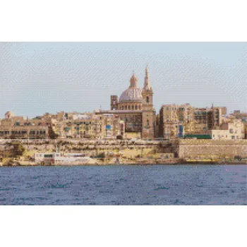 Diamantové malování Diamantové malování - Valletta, Malta Velikost: 40x60cm, Rámování: Pouze srolované plátno, Diamanty: Kulaté