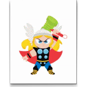 Diamantové malování Diamantové malování - Avengers, Thor Velikost: 30x40cm, Rámování: Pouze srolované plátno, Diamanty: Čtvercové