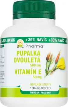 Přírodní produkt Bio Pharma Pupalka dv. 500 mg Vit.E 50 mg 100+30 tob.