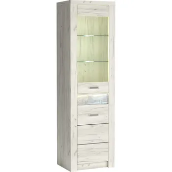 Knihovna Vitrína INDIANAPOLIS I4 Kraft bílý