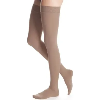 Dámské punčochy Stehenní punčochy s lemem MAXIS MICRO (II.KT)—Velikost 7+, barva bronz, délka krátká, se špicí