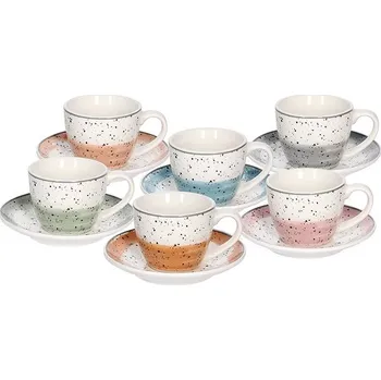 Tognana IRIS SIENNA Sada šálků na kávu s podšálky 80 ml 6 ks