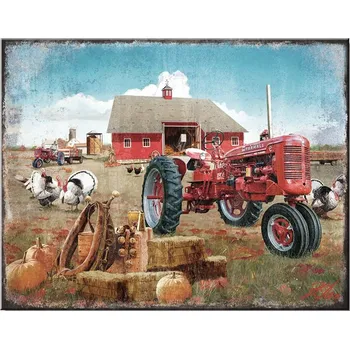 Plechová cedule Plechová cedule Farmall Harvest 32 cm x 40 cm