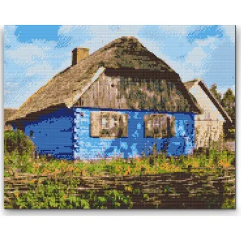 Diamantové malování Diamantové malování - Venkovská chata Velikost: 30x40cm, Rámování: Pouze srolované plátno, Diamanty: Čtvercové