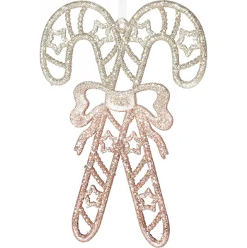 Vánoční ozdoba SADA 6 KS VÁNOČNÍ DEKORACE LOLLIPOP 12X17 CM VÍCEBAREVNÁ