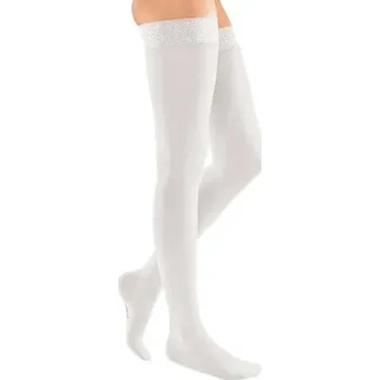 Dámské punčochy Stehenní punčochy mediven elegance (II.KT)—S krajkou platinum, velikost 1, barva white, délka krátká, se špicí