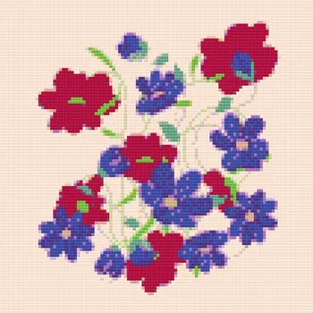 Diamantové malování Diamantové malování - Jarní kvítí Velikost: 30x30cm, Rámování: Pouze srolované plátno, Diamanty: Čtvercové