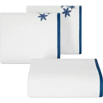 Vánoční dekorace SADA VÁNOČNÍCH RUČNÍKŮ CAROL 3KS 70X140 CM BÍLÁ