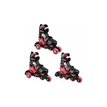 Kolečkové brusle Raven Singer 3v1 black/red EU 29-32 brusle + DÁREK DLE VÝBĚRU!