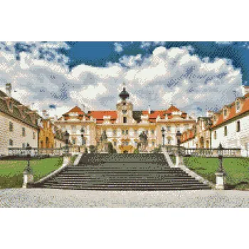 Diamantové malování - Zámek Valtice Velikost: 40x60cm, Rámování: Pouze srolované plátno, Diamanty: Kulaté