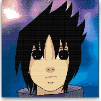 Diamantové malování Diamantové malování - Sasuke Uchiha 2 Velikost: 50x50cm, Rámování: Pouze srolované plátno, Diamanty: Kulaté
