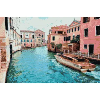 Diamantové malování Diamantové malování - Plavba v gondole po Benátkách 4 Velikost: 40x60cm, Rámování: Pouze srolované plátno, Diamanty: Čtvercové