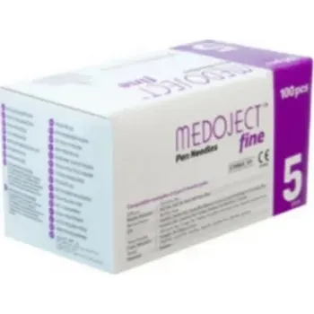 Injekční jehla Jehla do inzulinového pera Medoject Fine – 31 G—5 mm, tmavě fialová, 100 ks