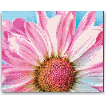 Diamantové malování Diamantové malování - Něžná růžová květina Velikost: 30x40cm, Rámování: Pouze srolované plátno, Diamanty: Kulaté