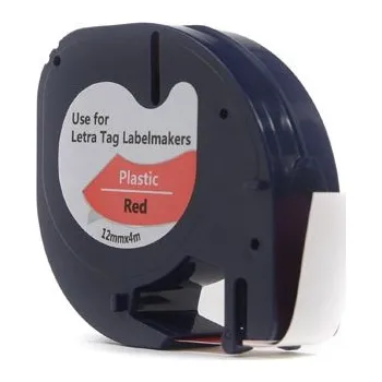 Pásek do tiskárny KOMPATIBILNÍ PÁSKA DYMO LETRATAG 59424 S0721630 ČERVENÁ/ČERNÁ TISK, PLASTOVÁ, 12mm