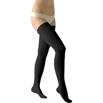 Dámské punčochy Stehenní punčochy Avicenum PHLEBO 360 II.KT—Velikost 1+, barva černá, s lemem, délka dlouhá, se špicí