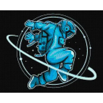 Diamantové malování Diamantové malování - Astronaut 2 Velikost: 40x50cm, Rámování: Pouze srolované plátno, Diamanty: Čtvercové