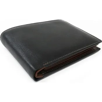 Módní doplněk Arwel Pánská kožená peněženka s vnitřní zápinkou 2 - česká výroba; černá/hnědá