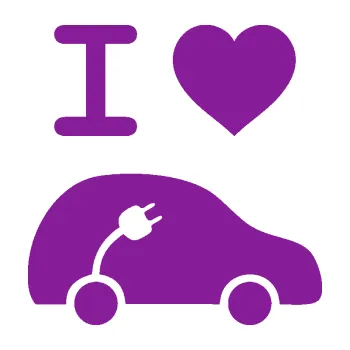 Polep vozidla SAMOLEPKA Elektroauto 003 pravá I love elektro (14 - fialová) NA AUTO, NÁLEPKA, FÓLIE, POLEP, TUNING, VLASTNÍ TEXT, TISK, AUTOSAMOLEPKY.cz, POLEPY, OBRÁZEK, LOGO, SAMOLEPKY