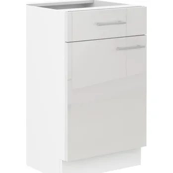 50 D 1S 1F BB, Spodní skříňka LARA bílá lesk, šuplík Premium Box