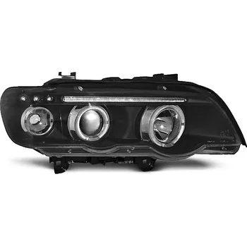 Přední světlomet TUNING-TEC Přední světla BMW X5 99-03 Angel Eyes - černé