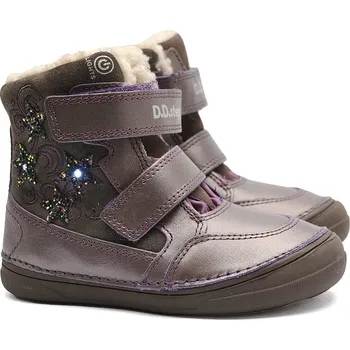 Chlapecká zimní obuv Zimní blikací boty DDstep W078-320A čokoládová Velikost: 30