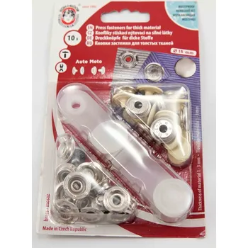 Nýt Auto-Moto druky 10ks 15 mm - smetanová