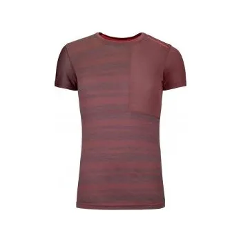 Dámské termoprádlo Ortovox 185 Rock'N'Wool Short Sleeve W mountain rose XL; Červená triko + DÁREK DLE VÝBĚRU!