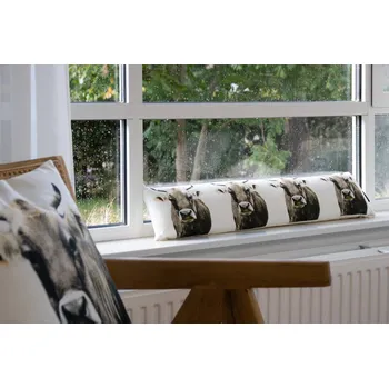 Dekorativní polštářek Bavlněný dlouhý polštář s krávami Cow - 90*20*10cm