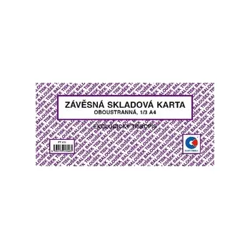 Tiskopis Baloušek Tisk ET470 závěsná skladová karta malá oboustranná 1/3 A4 10 listů- výprodej posledních 10ks
