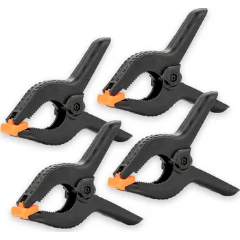 Fotopozadí Caruba Klipsna / svorka na foto pozadí extra velká - set 4 kusů (universální pevná klipsna pro držení nebo aretaci foto pozadí)