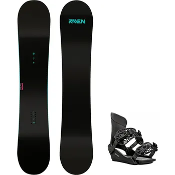 Snowboard Snowboard komplet Raven Pure mint + vázání King black Velikost: 139 cm, Velikost vázání: M