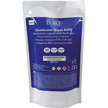 Dětský vlhčený ubrousek PURE dezinfekční vlhčené ubrousky s alkoholem 13x20cm, 100ks