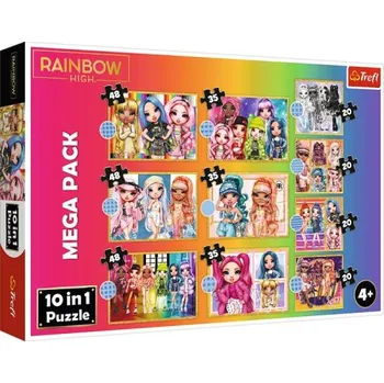 Puzzle Trefl Rainbow High 10v1 3x 48/3x 35/4x 20 dílků