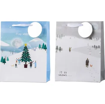 Dárková taška Taška dárková 180x230 mm vánoční čas mix , barevná 34 gram