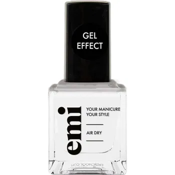 Lak na nehty emi E.MiLac Gel Effect Snow White #001, 9 ml. - Klasický lak s gelovým efektem