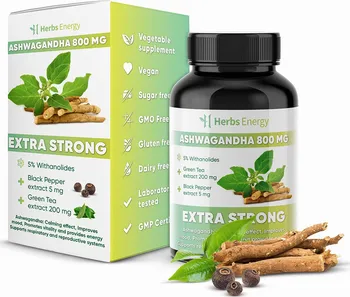 Přírodní produkt Herbs Energy Ashwagandha 800 mg 90 cps.