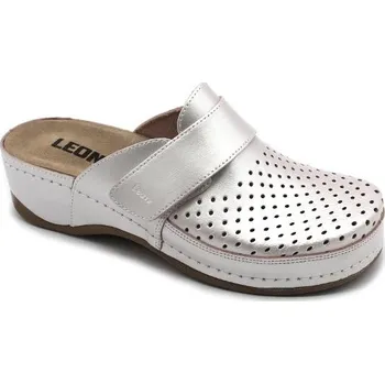 Dámské pantofle Leon Gita dámské kožené nazouváky, barva perlová Velikost: 39