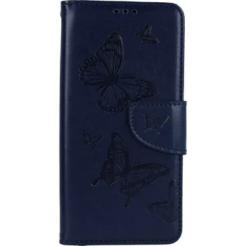 Pouzdro na mobilní telefon Pouzdro Samsung A54 5G knížkové Butterfly modré tmavé (kryt neboli obal na Samsung A54 5G)