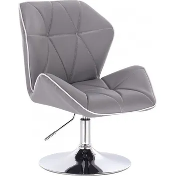 LuxuryForm DESIGN Kosmetická židle MILANO MAX na stříbrném talíři - šedá