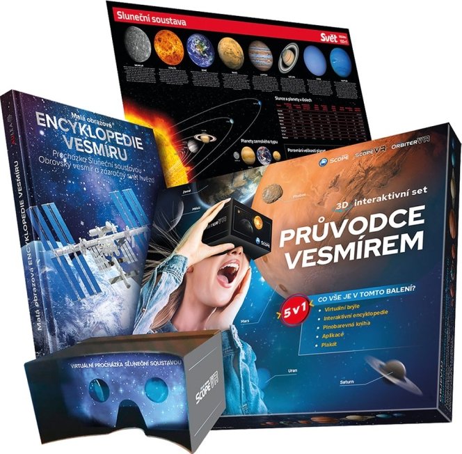 foto Výuková hračka Solar System Scope Průvodce vesmírem 5v1