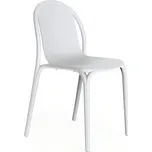 VONDOM Bílá plastová jídelní židle BROOKLYN