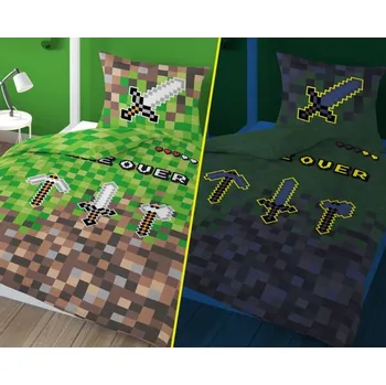 Povlečení Svítící bavlněné povlečení Majnkraft 140 x 200, 70 x 80 cm zipový uzávěr 