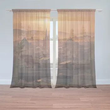 Záclona Sablio Záclony Barcelona Night Skyline: 2ks 150x250cm