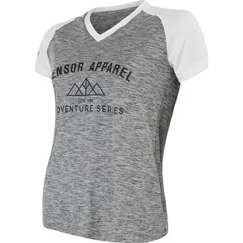 Cyklistické oblečení Dres krátký dámský SENSOR CYKLO CHARGER šedo/bílý S