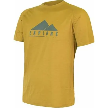 cyklistický dres Triko krátké pánské SENSOR MERINO AIR PT EXPLORE žluté XL