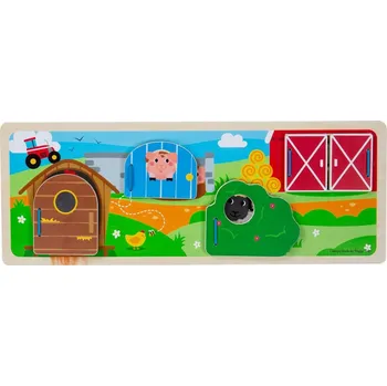 Puzzle Bigjigs Toys Senzorické puzzle farma